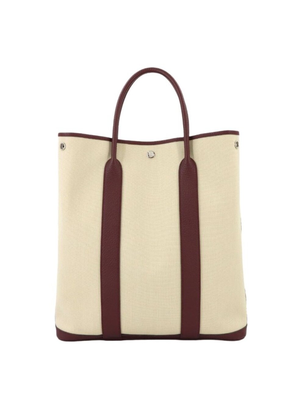 Hermes Garden File MM Tote Bag Toile Military Negonda Beton Rouge Ash